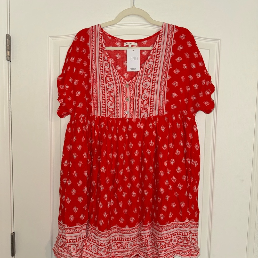 New Red & White Dress